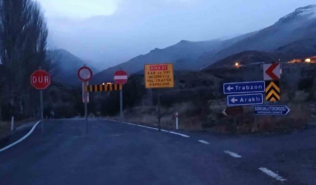 Bayburt’ta bazı köy yolları ve geçitler yoğun kar nedeniyle ulaşıma kapatıldı