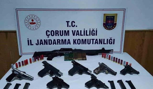 Çorum'da kaçak silah operasyonu