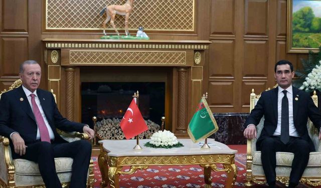 Cumhurbaşkanı Erdoğan, Türkmenistan Devlet Başkanı Berdimuhamedov ile görüştü