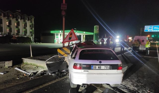 Marmaraereğlisi'nde otomobil refüje çarptı: 1 kişi hayatını kaybetti