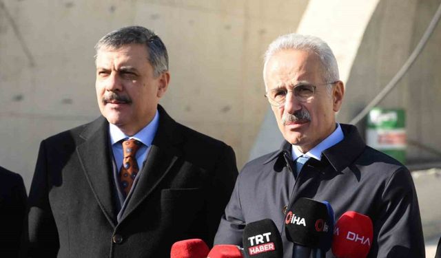 Ulaştırma ve Altyapı Bakanı Uraloğlu: "2026 yılının ilk yarısı içerisinde tüneli hizmete açmış olacağız"