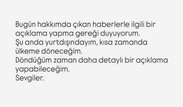 Uyuşturucu soruşturmasında hakkında yakalama kararı çıkartılan Şeyma Subaşı: "Ülkeme döneceğim"