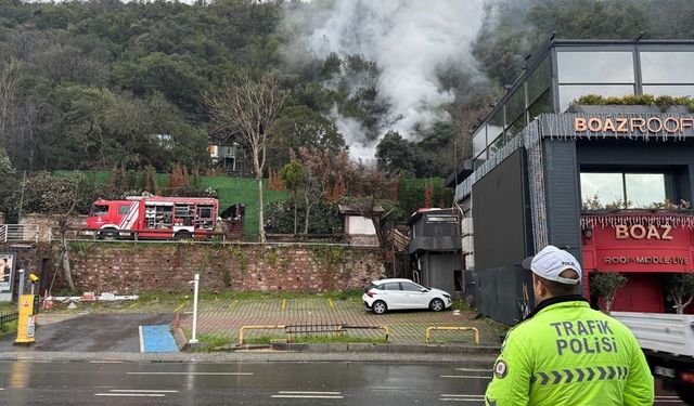 Beşiktaş'ta restoranın müştemilatında çıkan yangın söndürüldü