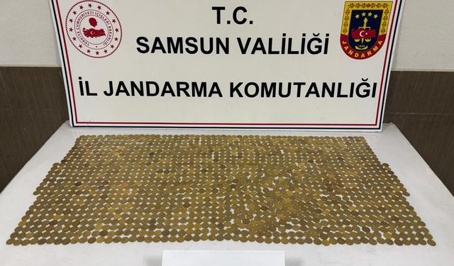 Samsun'da Osmanlı dönemine ait 1404 adet para bulundu