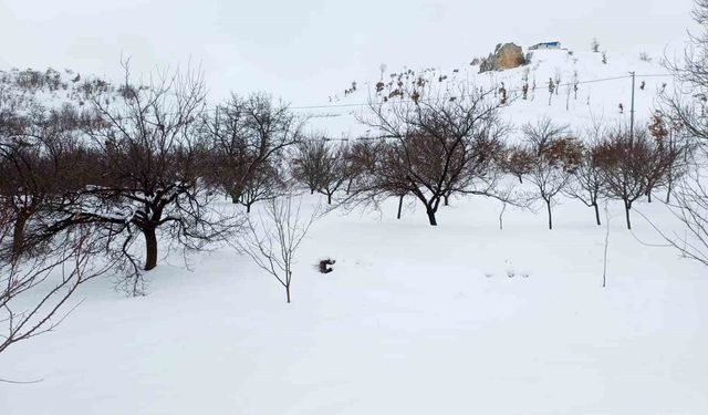 Akçadağ'da kar kalınlığı 1 metreye yaklaştı