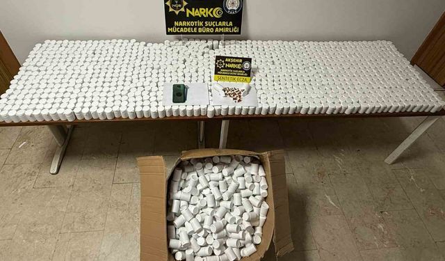 Akşehir'de 10 milyon liralık uyuşturucu operasyonu