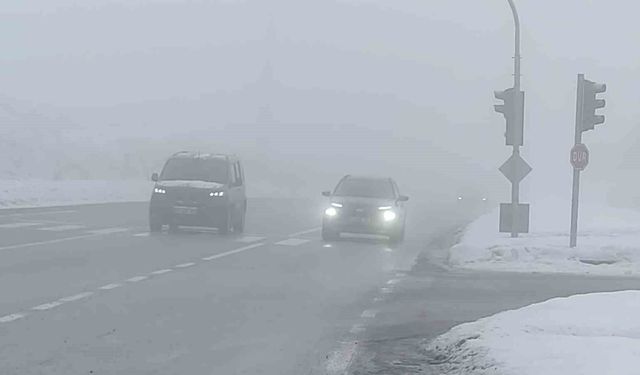 Bingöl'de yoğun sis görüş mesafesini düşürdü: Sürücüler zor anlar yaşadı