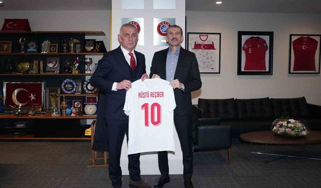 Rüştü Reçber, TFF Başkanı Hacıosmanoğlu ile görüştü