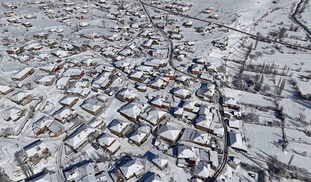 Uşak'ta kartpostallık kar manzaraları