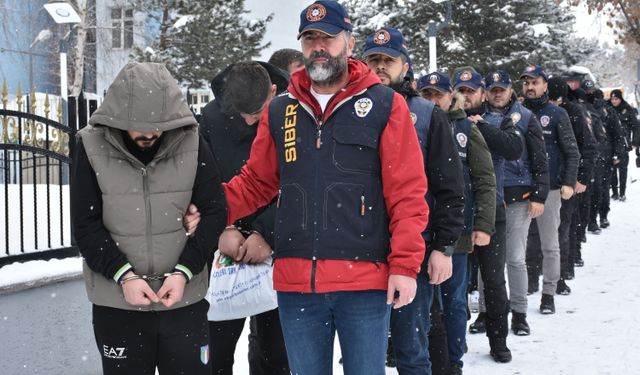 Erzurum merkezli 29 ildeki dolandırıcılık operasyonunda 56 zanlı tutuklandı