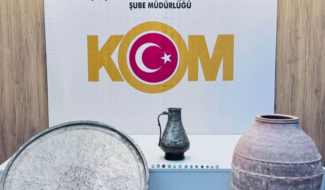 Samsun'da tarihi eser operasyonunda 2 zanlı yakalandı