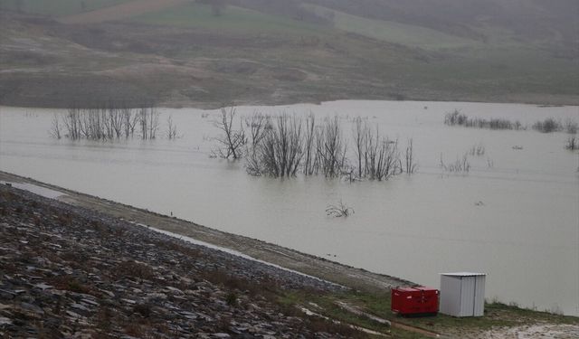 Tekirdağ'da Naip Barajı'nın su seviyesi son yağışlarla yükseldi