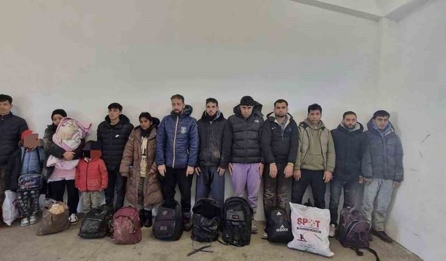 Edirne'de 14 düzensiz göçmen yakalandı