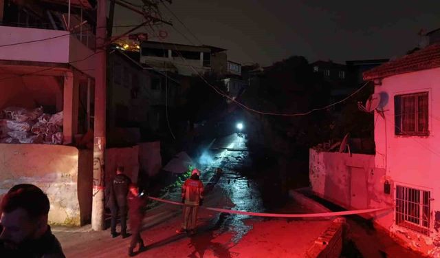 İzmir'de fırtına nedeniyle devrilen ağaç alev aldı