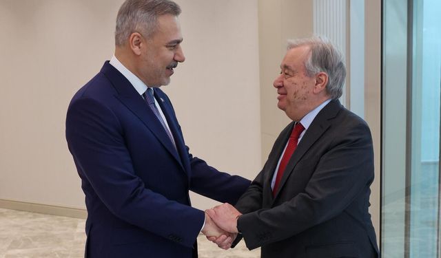 Dışişleri Bakanı Fidan, BM Genel Sekreteri Guterres ile Ankara'da görüştü