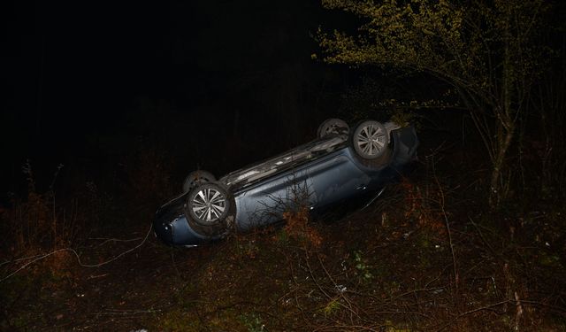 Samsun'da şarampole devrilen otomobildeki 7 kişi yaralandı