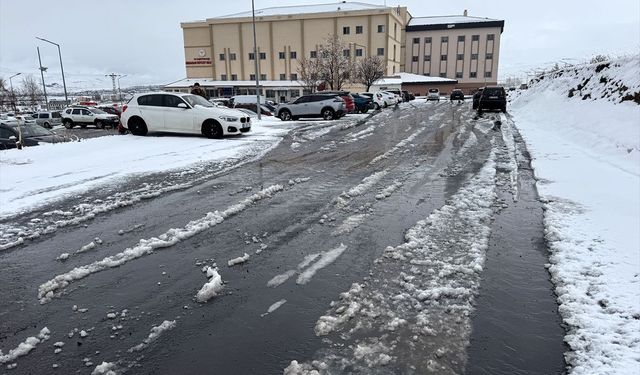 Ardahan'da kar yağışı etkili oldu