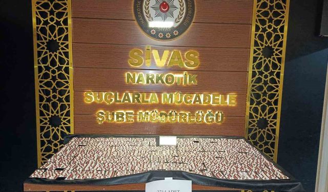 Sivas'ta binlerce uyuşturucu hap ele geçirildi
