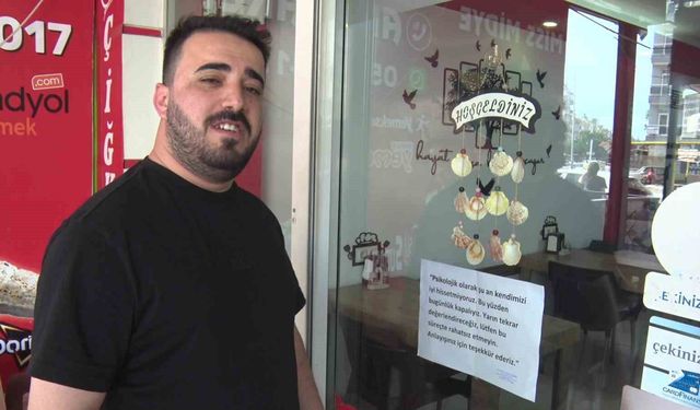 'Psikolojim bozuk' deyip dükkanı açmadı, cama astığı yazıyla dikkat çekti