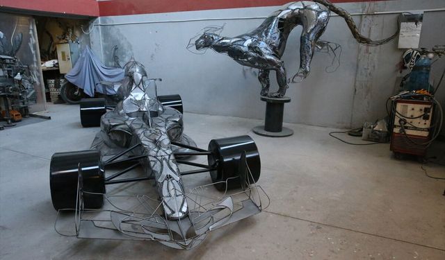 Heykel sanatçısının metalden yaptığı Formula 1 aracına İngiltere'den teklif