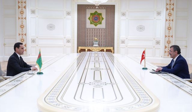 Türkmenistan Devlet Başkanı Berdimuhammedov, Cumhurbaşkanı Yardımcısı Yılmaz'ı kabul etti