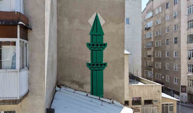 Minareye yer bulamayınca duvara tasarladılar
