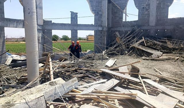 Şanlıurfa'da cami inşaatında çökme sonucu 3 işçi yaralandı
