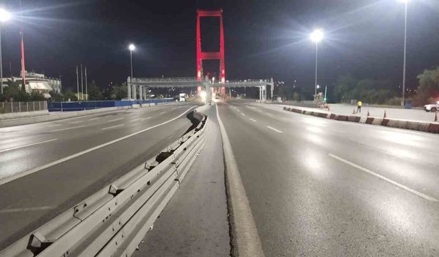 15 Temmuz Şehitler Köprüsü 'Milli Birlik Etkinlikleri' kapsamında trafiğe kapatıldı