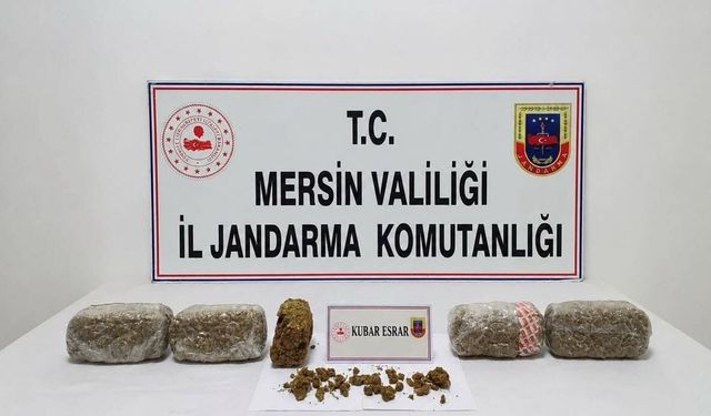Mersin'de 6 kilo 300 gram kubar esrar ele geçirildi: 2 tutuklama