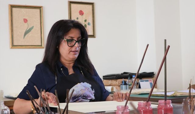 Gurbetçi kadın, Gaziantep'te öğrendiği ebru sanatını Almanya'da yaşatacak