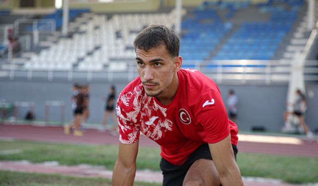 Türkiye şampiyonu milli atlet Emre Ergün, olimpiyat hedefi için koşuyor