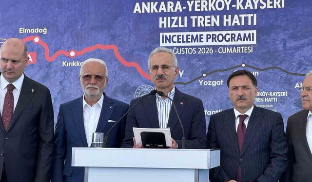 Bakan Uraloğlu: 'Yerköy - Kayseri Yüksek Hızlı Tren Projesi'nde işin yarısını tamamladık'