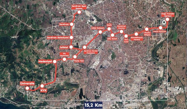 Bakan Uraloğlu: '15,2 kilometre uzunluğundaki Adapazarı-Serdivan Tramvay Hattımızı 19 istasyonla hizmete sunacağız'
