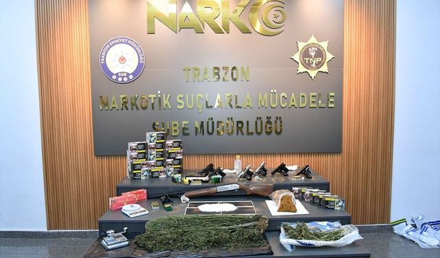 Trabzon'daki uyuşturucu operasyonunda yakalanan 36 şüpheli tutuklandı