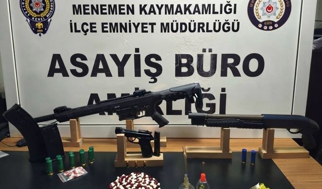 Menemen'de polis ve jandarmadan dev operasyon: 44 gözaltı