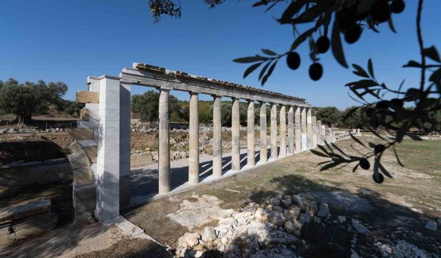 Teos'un taşları 2 bin 200 yıllık tarihi gün yüzüne çıkarıyor