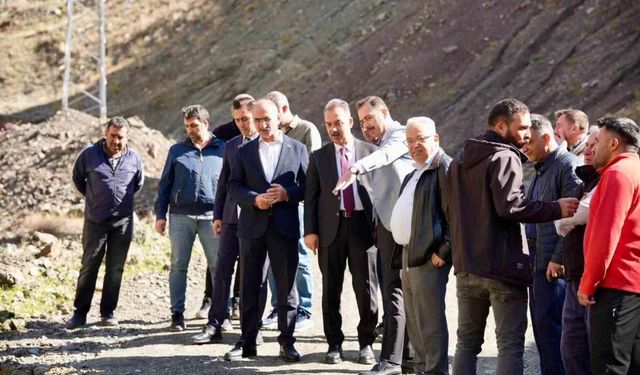 Üzümlü'de selden etkilenen köylerde çalışmalar incelendi