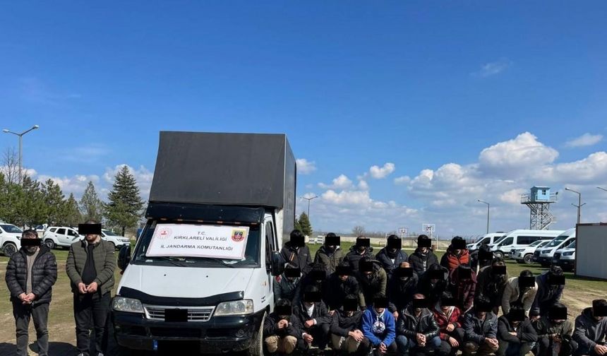 Kırklareli’nde 111 kaçak göçmen yakalandı