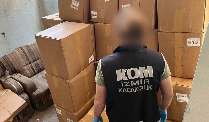 İzmir’de 15 milyon TL’lik tütün kaçakçılığı operasyonu: 19 gözaltı