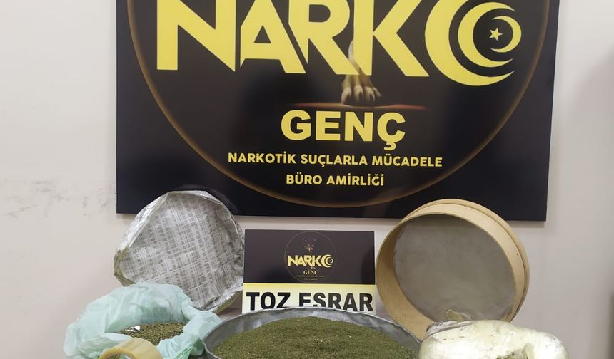 Bingöl'de bir kömürlükte 1 kilo 675 gram esrar ele geçirildi