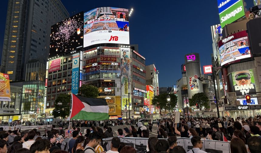 Tokyo'da Filistin'e destek için "İntifada Yürüyüşü" düzenlendi