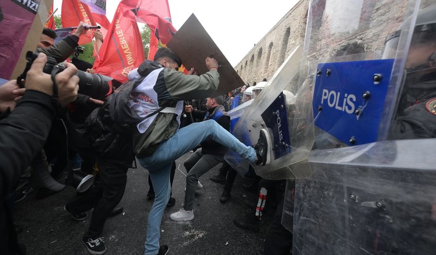 İstanbul'daki 1 Mayıs kutlamalarında 28 polis memuru yaralandı