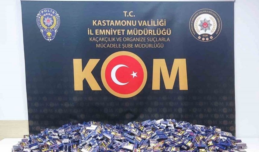 Kastamonu’da binlerce doldurulmuş makaran ele geçirildi