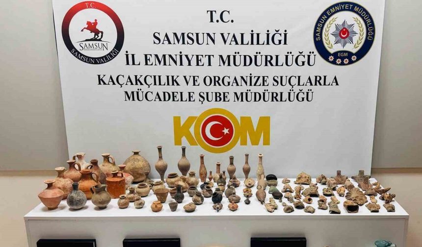 Samsun’da 325 tarihi eser ele geçirildi: 1 gözaltı