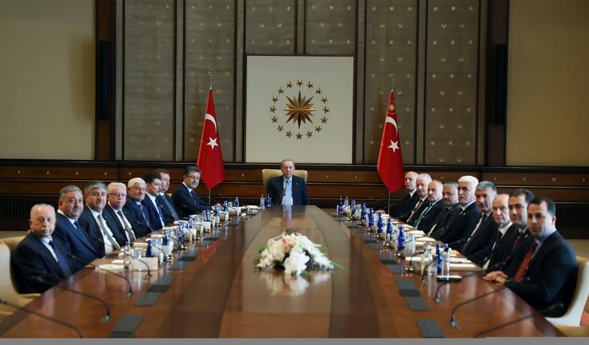 Cumhurbaşkanı Erdoğan, 14 Mayıs Dünya Çiftçiler Günü dolayısıyla çiftçi temsilcilerini kabul etti: