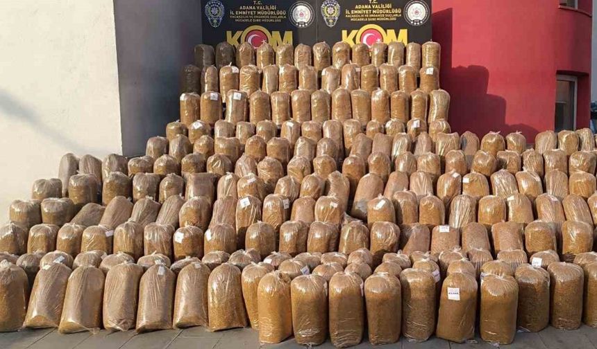 Adana’da 4 araçta 2 ton kaçak tütün ele geçirildi: 6 gözaltı