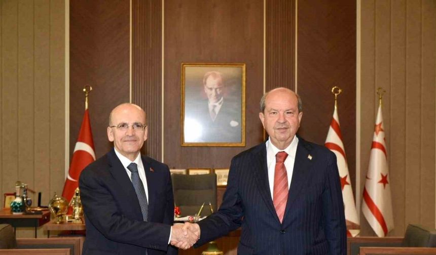 KKTC Cumhurbaşkanı Tatar, Bakan Şimşek’i kabul etti