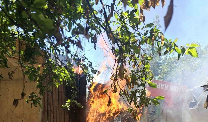 Şişli’de cam kırığı mercek oldu, evin bahçesini yaktı