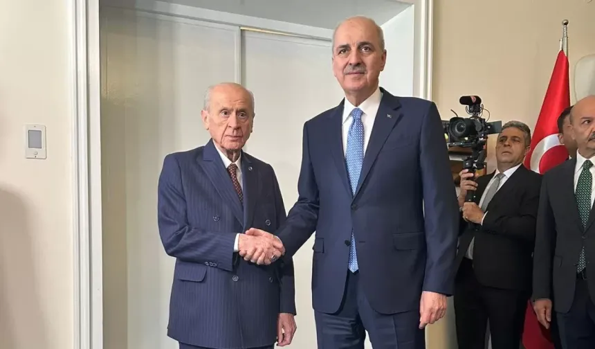 Numan Kurtulmuş'tan TBMM'de MHP lideri Devlet Bahçeli'ye ziyaret