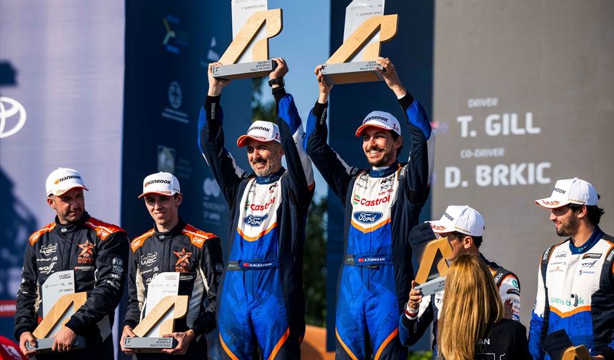 Dünya Ralli Şampiyonası'nda "JWRC zaferi" kazanan Ali Türkkan coşkuyla karşılandı
